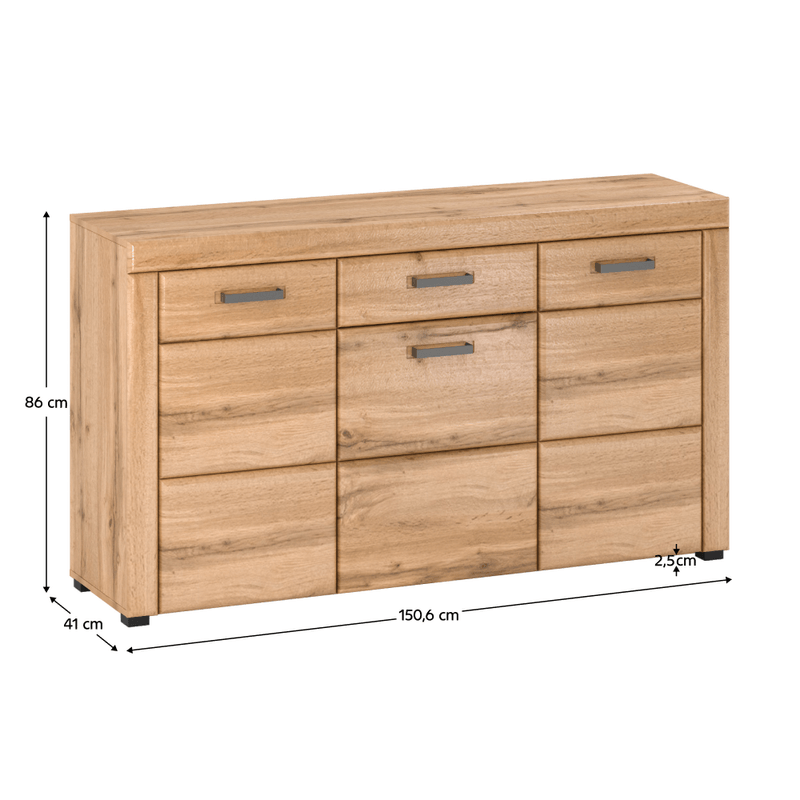 Casa si Gradina - Mobilier - Comode si corpuri - Comode - Comoda, stejar apalache, PUSAN E - Infinity.ro