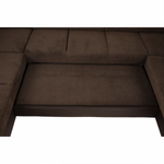 Casa si Gradina - Mobilier - Canapele si coltare - Coltare - Coltar, piele ecologica maro/material textil maro, SANTIAGO U MARE - Infinity.ro
