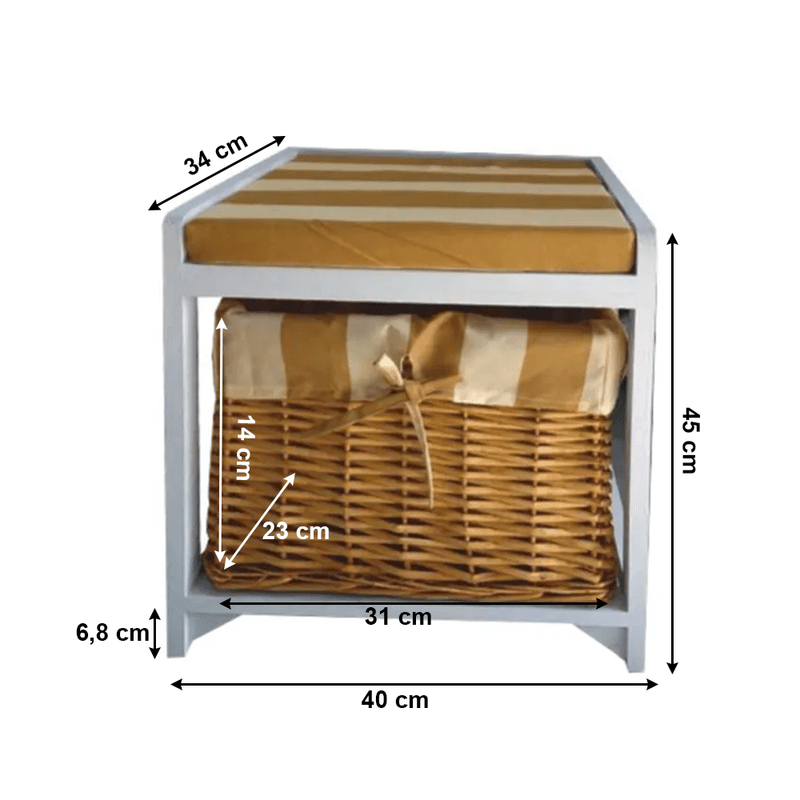 Casa si Gradina - Mobilier - Canapele si coltare - Banchete - Bancuta, alb/miere, GINGER 3 NEW - Infinity.ro