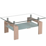 Casa si Gradina - Mobilier - Mese si birouri - Masute de cafea - Masuta de cafea, sticla/stejar sonoma, LIBOR NEW - Infinity.ro