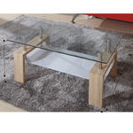 Casa si Gradina - Mobilier - Mese si birouri - Masute de cafea - Masuta de cafea, sticla/stejar sonoma, LIBOR NEW - Infinity.ro