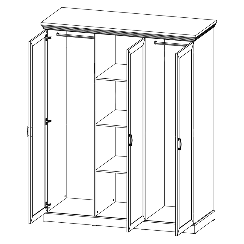 Casa si Gradina - Mobilier - Seturi de mobilier - Seturi dormitor - Set dormitor, pin nordic/ stejar salbatic, ROYAL - Infinity.ro