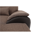 Casa si Gradina - Mobilier - Canapele si coltare - Coltare - Coltar in forma de U, material textil maro/piele ecologica maro, dreapta, EMILY U - Infinity.ro