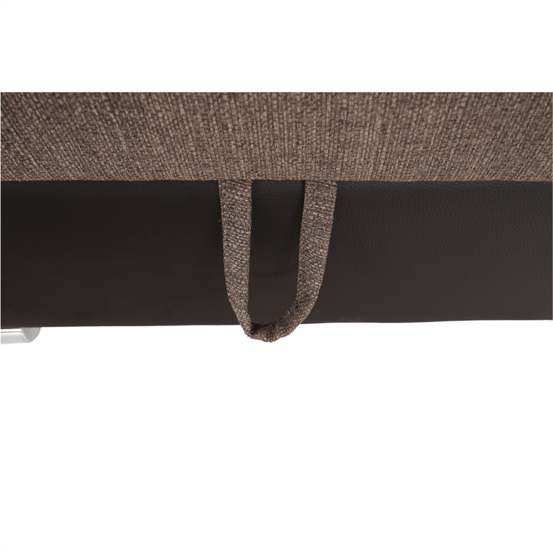 Casa si Gradina - Mobilier - Canapele si coltare - Coltare - Coltar in forma de U, material textil maro/piele ecologica maro, dreapta, EMILY U - Infinity.ro