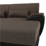 Casa si Gradina - Mobilier - Canapele si coltare - Coltare - Coltar in forma de U, material textil maro/piele ecologica maro, dreapta, EMILY U - Infinity.ro