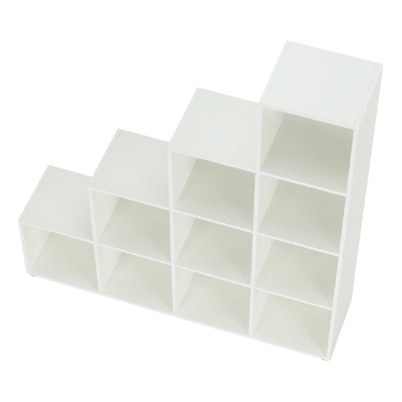 Casa si Gradina - Mobilier - Biblioteci si rafturi - Etajere - Etajera piramida, alb, PAL melaminat, NORAH - Infinity.ro
