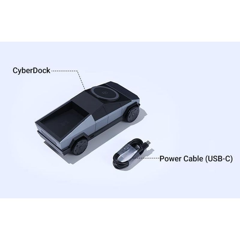 Laptop, Telefoane si Tablete - Telefoane mobile si accesorii - Accesorii Telefoane - Incarcatoare telefoane - Dock de încărcare wireless 3 în 1, stil Cybertruck - Infinity.ro
