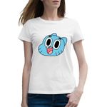 Fashion, accesorii si bijuterii - Femei - Imbracaminte femei - Tricouri si topuri femei - Tricou femei The Amazing World of Gumball Cartoon Desene, alb, marime 2XL - Infinity.ro