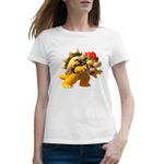 Fashion, accesorii si bijuterii - Femei - Imbracaminte femei - Tricouri si topuri femei - Tricou femei Super Mario Bros Testos Malefic 3D, alb, marime 2XL - Infinity.ro