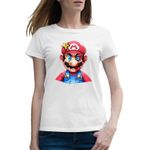 Fashion, accesorii si bijuterii - Femei - Imbracaminte femei - Tricouri si topuri femei - Tricou femei Super Mario Bros Batut Sange 3D Odyssey, alb, marime 2XL - Infinity.ro