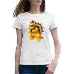 Fashion, accesorii si bijuterii - Femei - Imbracaminte femei - Tricouri si topuri femei - Tricou femei Super Mario Bros Koopa Evil Turtle Kart, alb, marime 2XL - Infinity.ro
