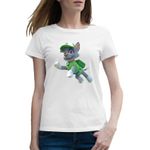 Fashion, accesorii si bijuterii - Femei - Imbracaminte femei - Tricouri si topuri femei - Tricou femei Paw Patrol Rocky Mecanic Service Catelus, alb, marime 2XL - Infinity.ro