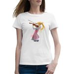 Fashion, accesorii si bijuterii - Femei - Imbracaminte femei - Tricouri si topuri femei - Tricou femei Vioara Your Lie in April Violonista Violin Kaori, alb, marime 2XL - Infinity.ro