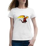Fashion, accesorii si bijuterii - Femei - Imbracaminte femei - Tricouri si topuri femei - Tricou femei Quake Dorago Tigres Hydranoid Bakugan Balls Brawle, alb, marime 2XL - Infinity.ro