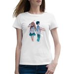 Fashion, accesorii si bijuterii - Femei - Imbracaminte femei - Tricouri si topuri femei - Tricou femei Your Lie in April Kaori Kousei Muzica Simfonica, alb, marime 2XL - Infinity.ro