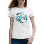 Fashion, accesorii si bijuterii - Femei - Imbracaminte femei - Tricouri si topuri femei - Tricou femei Your Lie in April Kaori Kousei Fan Art, alb, marime 2XL - Infinity.ro