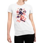 Fashion, accesorii si bijuterii - Femei - Imbracaminte femei - Tricouri si topuri femei - Tricou Femei The Seven Deadly Sins Deredere Fire Jump Manga, alb,  marime 2XL - Infinity.ro