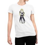 Fashion, accesorii si bijuterii - Femei - Imbracaminte femei - Tricouri si topuri femei - Tricou Femei Trinity Seven Sherlock Detectiv Playful Nao Akinari, alb,  marime S - Infinity.ro