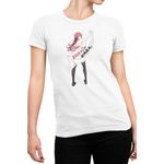 Fashion, accesorii si bijuterii - Femei - Imbracaminte femei - Tricouri si topuri femei - Tricou Femei Trinity Seven Asami Lilith Magic School Anime, alb,  marime 2XL - Infinity.ro