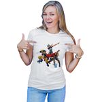 Fashion, accesorii si bijuterii - Femei - Imbracaminte femei - Tricouri si topuri femei - Tricou Femei Wolverine Thor Fortnite Dub Funny Battle Royale, alb,  marime 2XL - Infinity.ro