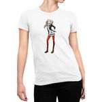 Fashion, accesorii si bijuterii - Femei - Imbracaminte femei - Tricouri si topuri femei - Tricou Femei Persona Takamaki Ann Twin Pony Tails Manga, alb,  marime 2XL - Infinity.ro