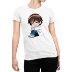 Fashion, accesorii si bijuterii - Femei - Imbracaminte femei - Tricouri si topuri femei - Tricou Femei Prince of Tennis Ryouma Chibi Small Rookie Action, alb,  marime 2XL - Infinity.ro