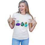 Fashion, accesorii si bijuterii - Femei - Imbracaminte femei - Tricouri si topuri femei - Tricou Femei Squid Game Among Strategy Genius Mind, alb,  marime 2XL - Infinity.ro