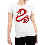 Fashion, accesorii si bijuterii - Femei - Imbracaminte femei - Tricouri si topuri femei - Tricou Femei Seven Deadly Sins Sloth Symbol Serpent Otaku, alb,  marime 2XL - Infinity.ro