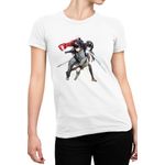 Fashion, accesorii si bijuterii - Femei - Imbracaminte femei - Tricouri si topuri femei - Tricou Femei Twin Star Exorcists Enmadou Fantasy Katana Love, alb,  marime 2XL - Infinity.ro