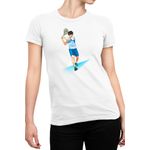 Fashion, accesorii si bijuterii - Femei - Imbracaminte femei - Tricouri si topuri femei - Tricou Femei Prince of Tennis Echizen Ryouma Shounen Otaku Anime, alb,  marime 2XL - Infinity.ro