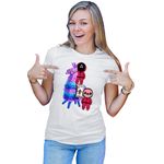 Fashion, accesorii si bijuterii - Femei - Imbracaminte femei - Tricouri si topuri femei - Tricou Femei Squid Game Fortnite Piniatta Issac Crying Multiplayer, alb,  marime 2XL - Infinity.ro