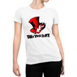 Fashion, accesorii si bijuterii - Femei - Imbracaminte femei - Tricouri si topuri femei - Tricou Femei Persona Evil Group Take Heart Kokoro, alb,  marime 2XL - Infinity.ro