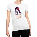 Fashion, accesorii si bijuterii - Femei - Imbracaminte femei - Tricouri si topuri femei - Tricou Femei Twin Star Exorcists Adashino Benio Sister, alb,  marime 2XL - Infinity.ro