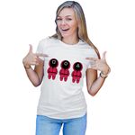 Fashion, accesorii si bijuterii - Femei - Imbracaminte femei - Tricouri si topuri femei - Tricou Femei Squid Game Projector Rules Harsh Protective, alb,  marime 2XL - Infinity.ro