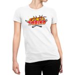 Fashion, accesorii si bijuterii - Femei - Imbracaminte femei - Tricouri si topuri femei - Tricou Femei Toriko Logo Gourmet Shounen Hulu Comedy, alb,  marime 2XL - Infinity.ro