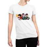 Fashion, accesorii si bijuterii - Femei - Imbracaminte femei - Tricouri si topuri femei - Tricou Femei Trinity Seven One Piece Kimetsu no Yaiba Animekage, alb,  marime 2XL - Infinity.ro