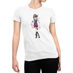 Fashion, accesorii si bijuterii - Femei - Imbracaminte femei - Tricouri si topuri femei - Tricou Femei Trinity Seven Kazama Levi Ninja Magical Girl Student, alb,  marime 2XL - Infinity.ro