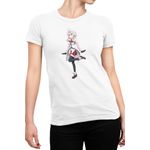 Fashion, accesorii si bijuterii - Femei - Imbracaminte femei - Tricouri si topuri femei - Tricou Femei Trinity Seven Kurata Yui Heart Lovely Doki Waifu, alb,  marime 2XL - Infinity.ro