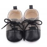Fashion, accesorii si bijuterii - Copii - Incaltaminte copii - Pantofi copii - Pantofi eleganti SuperBaby, Model AL 20224 ZigZag, Textil, Pentru bebelusi, Baieti, 9-12 luni, Negru cu alb, 20 - Infinity.ro