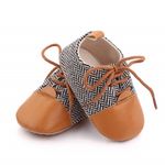 Fashion, accesorii si bijuterii - Copii - Incaltaminte copii - Pantofi copii - Pantofi eleganti SuperBaby, Model AL 19976 ZigZag, Pentru bebelusi, Textil, Baieti, 3-6 luni, Multicolor, 18 - Infinity.ro
