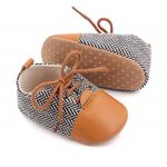 Fashion, accesorii si bijuterii - Copii - Incaltaminte copii - Pantofi copii - Pantofi eleganti SuperBaby, Model AL 19976 ZigZag, Pentru bebelusi, Textil, Baieti, 3-6 luni, Multicolor, 18 - Infinity.ro