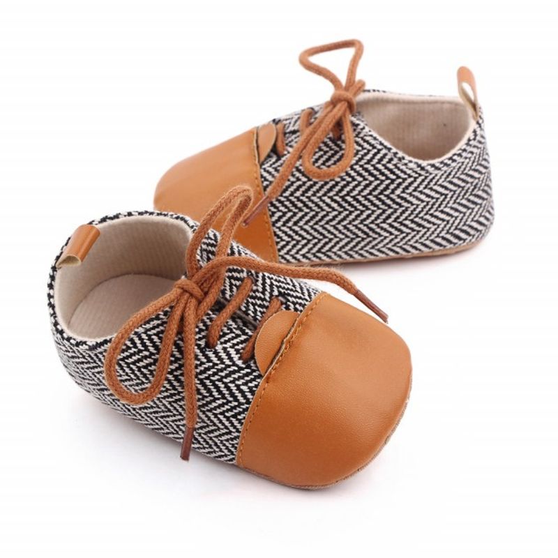 Fashion, accesorii si bijuterii - Copii - Incaltaminte copii - Pantofi copii - Pantofi eleganti SuperBaby, Model AL 19976 ZigZag, Pentru bebelusi, Textil, Baieti, 3-6 luni, Multicolor, 18 - Infinity.ro