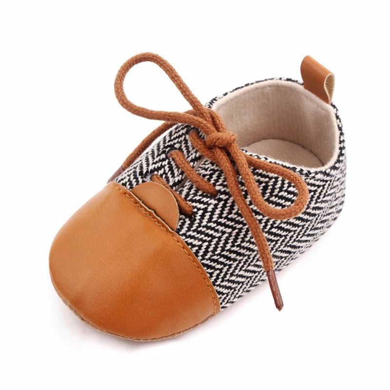 Fashion, accesorii si bijuterii - Copii - Incaltaminte copii - Pantofi copii - Pantofi eleganti SuperBaby, Model AL 19976 ZigZag, Pentru bebelusi, Textil, Baieti, 3-6 luni, Multicolor, 18 - Infinity.ro