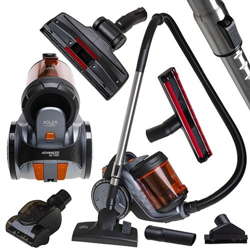 Electronice si Electrocasnice - Ingrijirea locuintei - Aspiratoare - Aspirator ciclonic ADLER, fara sac, capacitate 1,6 litri, putere maxima 17.000Pa, 700W, 5,47kg - Infinity.ro