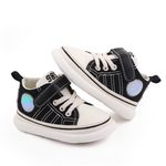 Fashion, accesorii si bijuterii - Copii - Incaltaminte copii - Sneakers si tenisi copii - Tenisi Superbaby, Peste Glezna, Casual, Textil, Baieti, Fete, Siret, Alb, Negru, 19 - Infinity.ro