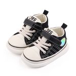 Fashion, accesorii si bijuterii - Copii - Incaltaminte copii - Sneakers si tenisi copii - Tenisi Superbaby, Peste Glezna, Casual, Textil, Baieti, Fete, Siret, Alb, Negru, 19 - Infinity.ro