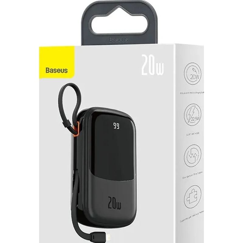 Laptop, Telefoane si Tablete - Telefoane mobile si accesorii - Accesorii Telefoane - Baterii externe - Acumulator extern Baseus Qpow Pro, 20000 mAh, 20W, Negru – PPQD060201 - Infinity.ro