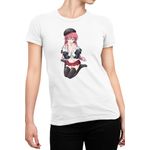 Fashion, accesorii si bijuterii - Femei - Imbracaminte femei - Tricouri si topuri femei - Tricou Femei Trinity Seven Asami Lilith Cosplay Kachi, alb,  marime 2XL - Infinity.ro