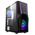 PC, gaming si accesorii - Componente PC - Componente - Carcase PC si server - Carcasa nJoy Fort, Middle Tower, ATX, fara sursa, Black - Infinity.ro