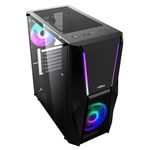 PC, gaming si accesorii - Componente PC - Componente - Carcase PC si server - Carcasa nJoy Fort, Middle Tower, ATX, fara sursa, Black - Infinity.ro